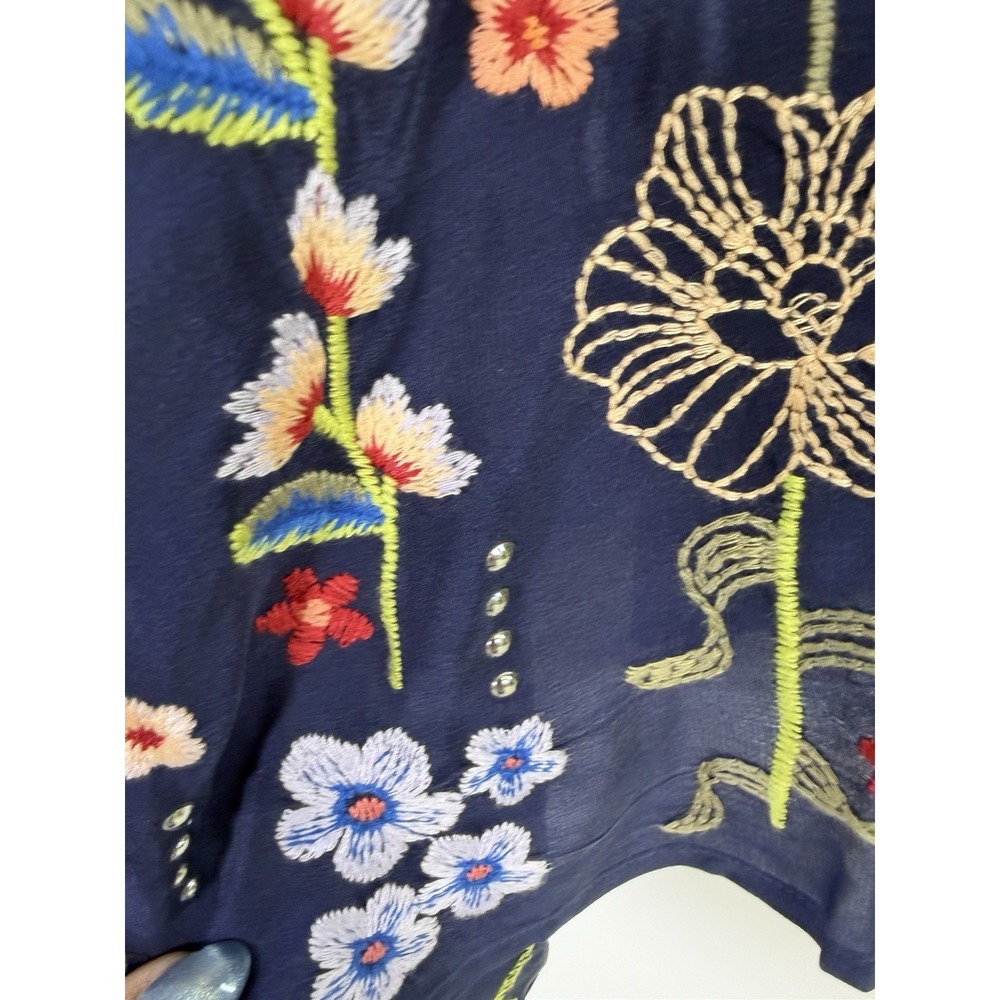 Johnny Was Imogen Poncho Nuria Embroidered Silk - Women's Size Xl - NWT $328 - Picture 6 of 16